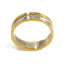 18K Yellow Gold & Platinum Two Tone Ring Band For Men - Virani Jewelers