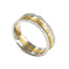 18K Yellow Gold & Platinum Two Tone Ring Band W/ Dotted Stripes For Men - Virani Jewelers