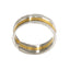 18K Yellow Gold & Platinum Two Tone Ring Band W/ Dotted Stripes For Men - Virani Jewelers