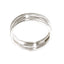 Classic Platinum Ring Band W/ Textured Stripes for Men - Virani Jewelers