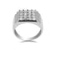 22K White Gold Ring W/ Cubic Zirconia Pavé for Men - Virani Jewelers
