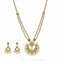 22K Yellow Gold Necklace & Earrings Set W/ Uncut Polki Diamonds, Emeralds, Rubies, & Pearls - Virani Jewelers