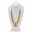 22K Yellow Gold Kasu Lakshmi Necklace & Earrings Set W/ Uncut Polki Diamonds, Emeralds, Rubies, & Pearls - Virani Jewelers
