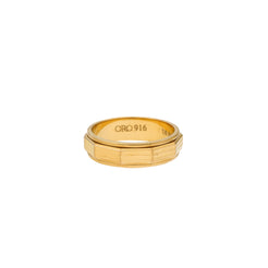 22K Yellow Gold Textured Band Ring (9.2gm)