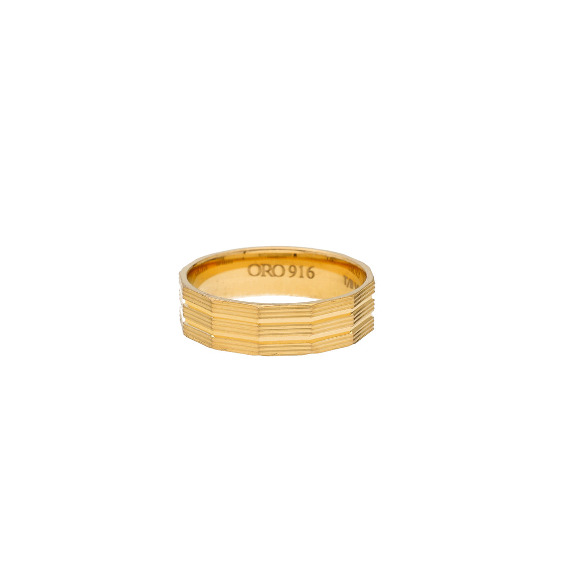 22K Yellow Gold Textured Band Ring 6.9gm