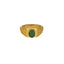 22K Yellow Gold Ring with Emerald Center Stone (7gm)