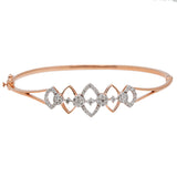 18K Rose Gold & 0.55ct Diamond Bangle (8.7gm) | 
Embody an air of timeless sophistication with this 18k rose gold and diamond Indian gold bangle ...
