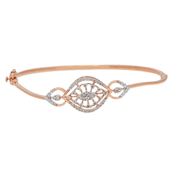 18K Rose Gold & 0.51ct Diamond Bangle (7.9gm) | 
Indulge in the splendor of Indian gold bangles with this 18k rose gold and diamond creation from...