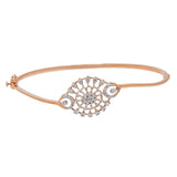 18K Rose Gold & 0.46ct Diamond Bangle (8.1gm) | 
Experience the allure of Indian jewelry with this luxurious 18k rose gold and diamond bangle fro...