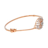 18K Rose Gold & 0.46ct Diamond Bangle (8.1gm) | 
Experience the allure of Indian jewelry with this luxurious 18k rose gold and diamond bangle fro...