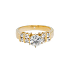 14k Yellow Gold & 1.25ct Diamond Ring (5.7gm)