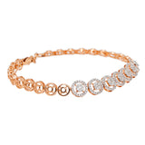 18K Rose Gold & 0.89ct Diamond Bracelet (13.5gm) | 
Adorn your wrist with the captivating beauty of this 18k rose gold and diamond Indian gold brace...