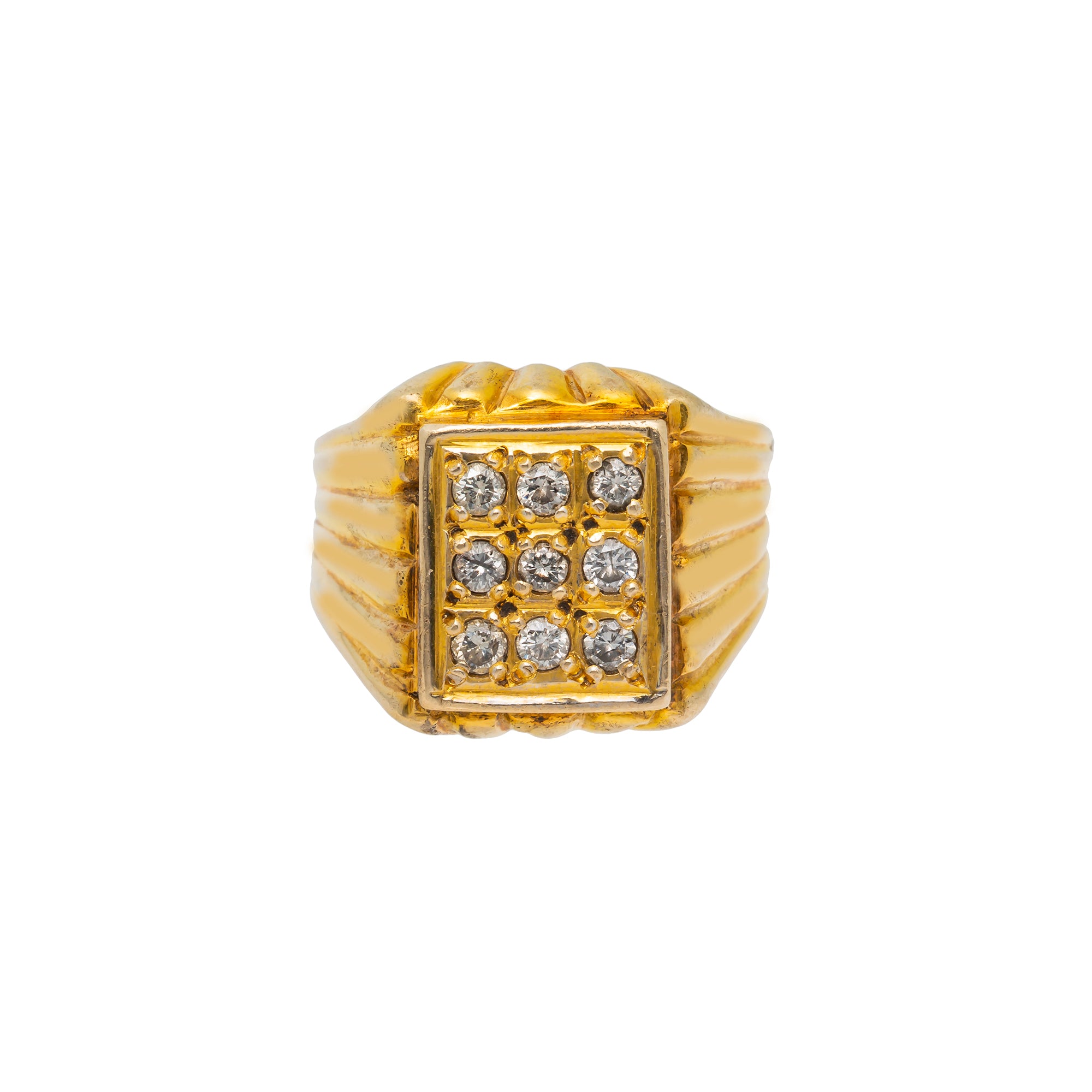 Solid 18K Yellow Gold Men's Horseshoe Ring, Size 5–15|Jahda