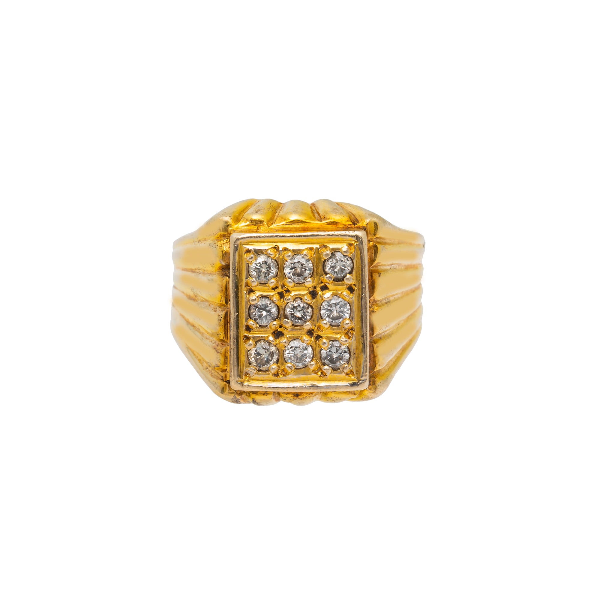 18k diamond ring men Clearance