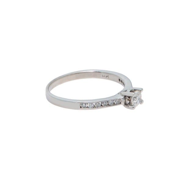 18K White Gold & 0.46ct Diamond Ring (2.2gm) | Embrace the timeless beauty of our diamond jewelry collection when you adorn yourself with this 1...