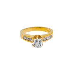 18K Yellow Gold & 0.85ct Diamond Ring (4.2gm)