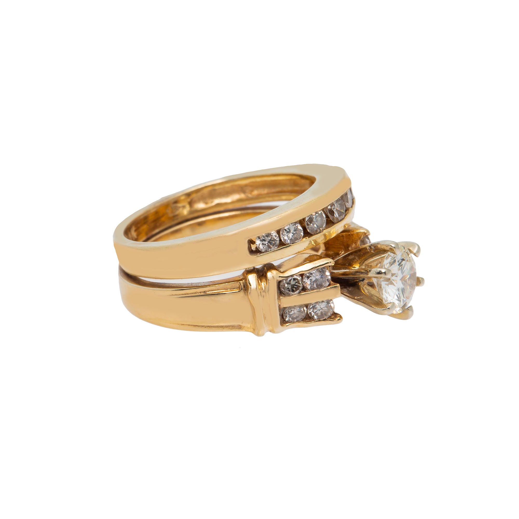 Double-Band 1.01-Carat Diamond Ring - 18K Gold - Virani Jewelers