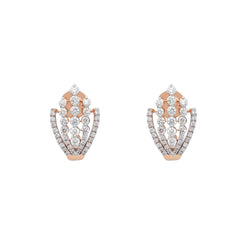 18K Rose Gold & 1.03ct Diamond Stud Earrings (5.4gm)