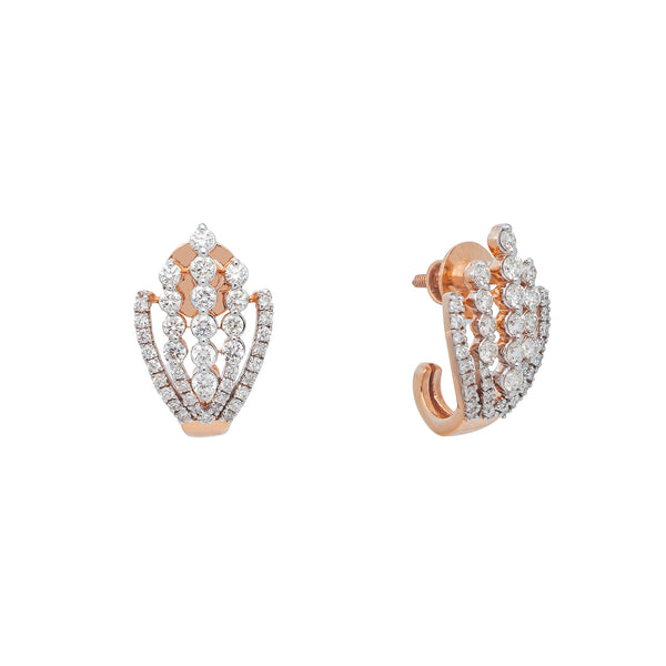 18K Rose Gold & 1.03ct Diamond Stud Earrings (5.4gm) | 
Immerse yourself in the timeless beauty of our diamond earring collection by adorning your ears ...