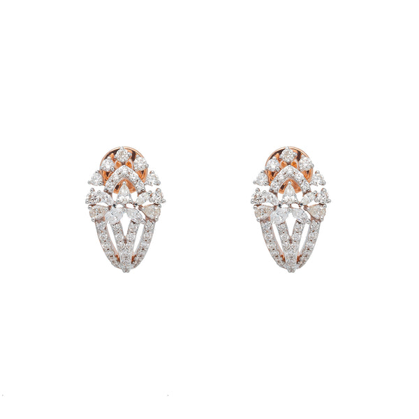 18K Rose Gold & 1ct Diamond Stud Earrings (4.8gm) | 
Discover the allure of Indian gold jewelry by owning this pair of 18k rose gold and diamond stud...