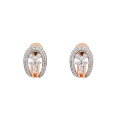18K Rose Gold & 0.85ct Diamond Stud Earrings (6.4gm)