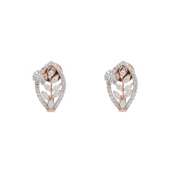 18K Rose Gold & 0.87ct Diamond Stud Earrings (4.4gm)