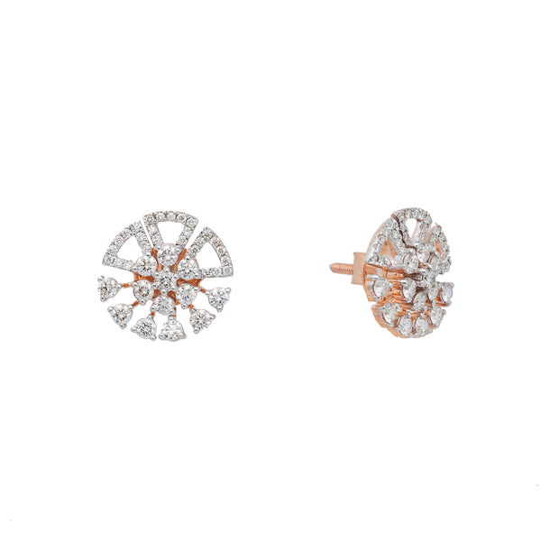18K Rose Gold & 1.01ct Diamond Stud Earrings (4.3gm) | 
Immerse yourself in the splendor of our Indian gold earrings whenever you wear this lovely pair ...