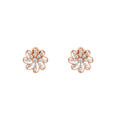18K Rose Gold & 0.41ct Diamond Stud Earrings (3gm)