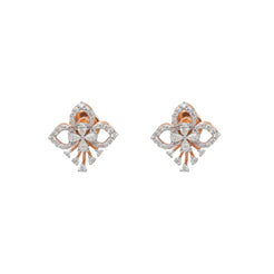 18K Rose Gold & 0.6ct Diamond Stud Earrings (3.6gm)