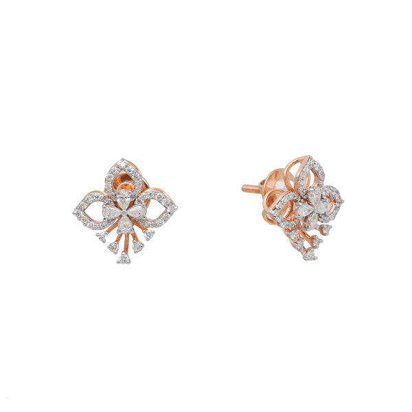 18K Rose Gold & 0.6ct Diamond Stud Earrings (3.6gm) | 
Add a touch of glamour to your outfits with these 18k rose gold and diamond earrings from Virani...