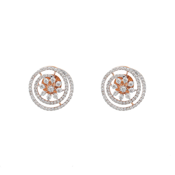 18K Rose Gold & 0.76ct Diamond Stud Earrings (4.1gm) | 
Discover the allure of luxury gold jewelry when you adorn your ears with this exquisite pair of ...