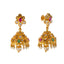 22k Yellow Gold, Emerald, Ruby, CZ & Pearl Temple Necklace Set (62.3gm)