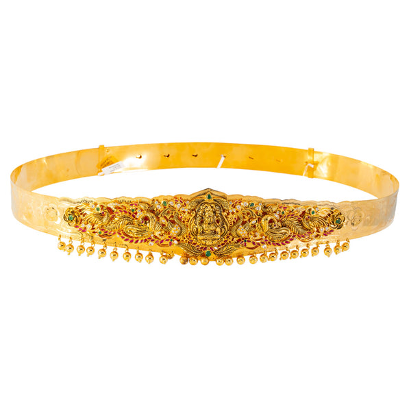 22k Yellow Gold & Gemstone Vaddanam Waist Belt (216.8gm) | 


Immerse yourself in the harmonious blend of gemstones and radiant gold with Virani Jewelers' t...