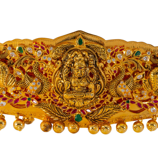22k Yellow Gold & Gemstone Vaddanam Waist Belt (216.8gm) | 


Immerse yourself in the harmonious blend of gemstones and radiant gold with Virani Jewelers' t...