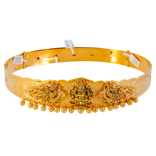 22k Yellow Gold & Gemstone Kids Vaddanam Belt (96gm) | 


Adorn your little one in the allure of Virani Jewelers' Vaddanam waist belt, a harmonious blen...