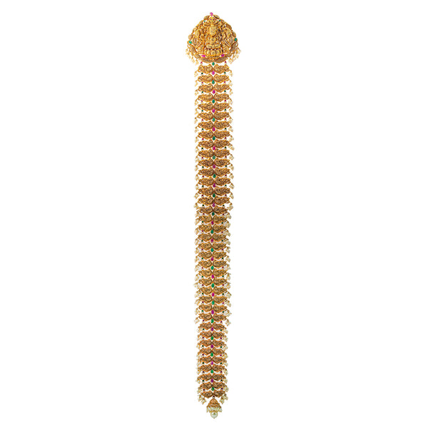 22K Antique Gold & Gemstone Temple Jada (201.8gm) | 


Experience the opulence of Indian jewelry like never before with this 22k yellow gold and gems...