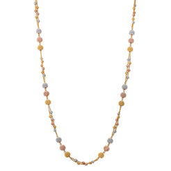 22K Multi-Tone Gold Beaded Chain (41.7gm)