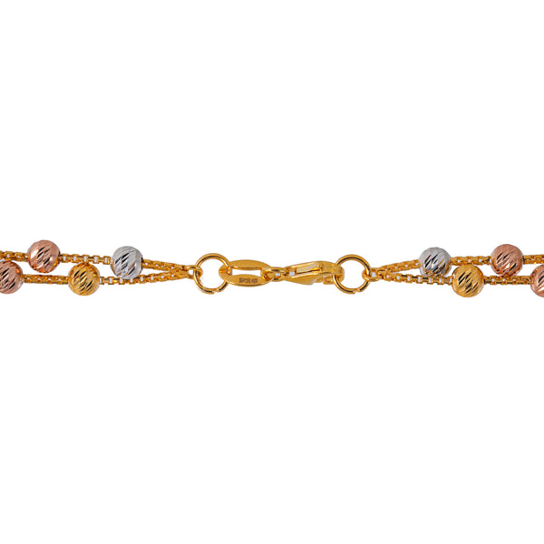 22K Multi-Tone Gold Beaded Chain (46.1gm) | 


Adorn yourself in the splendor of Virani Jewelers' 22k gold beaded chain.  Each bead exudes th...
