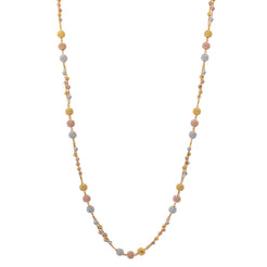 22K Multi-Tone Gold Beaded Chain (24.7gm)