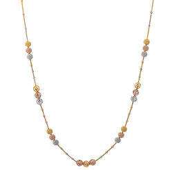 22K Multi-Tone Gold Beaded Chain (14.3gm)