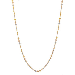 22K Multi-Tone Gold Beaded Chain (19.6gm)