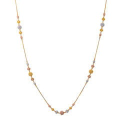 22K Multi-Tone Gold Beaded Chain (22.5gm)