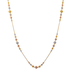 22K Multi-Tone Gold Beaded Chain (11.7gm)