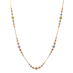 22K Multi-Tone Gold Beaded Chain (28.2gm)