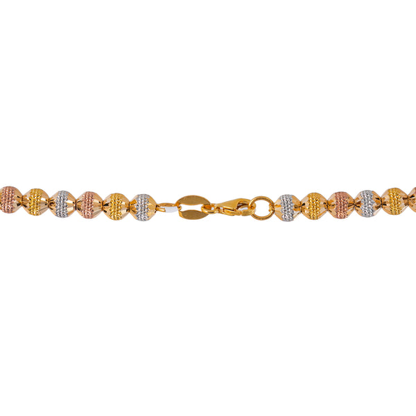 22K Multi-Tone Gold Beaded Chain (79.5gm) | 


Virani Jewelers invites you to adorn yourself with the purest form of elegance – a 22k multi-t...