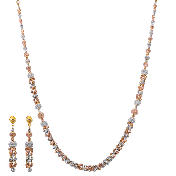 22K Multi-Tone Gold Beaded Necklace Set (51.8gm) | 


Elevate your ensemble with Virani Jewelers' exquisite 22k multi-tone gold beaded necklace set....