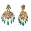 22K Antique Gold, Gemstone, Pearl & CZ Temple Jewelry Set (132.7gm)
