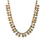 22K Antique Gold, Kundan, Gemstone, Pearl & CZ Temple Jewelry Set (74.1gm)