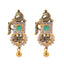 22K Antique Gold, Emerald & CZ Temple Jewelry Set (189.6gm)