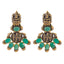 22K Antique Gold & Emerald Temple Jewelry Set (91.2gm)
